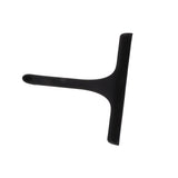 Glass Wiper with Non Slip Handle Silicone Window Cleaner Squeegee for Bathroom Windows Kitchen Mirror Black - Top-Down View