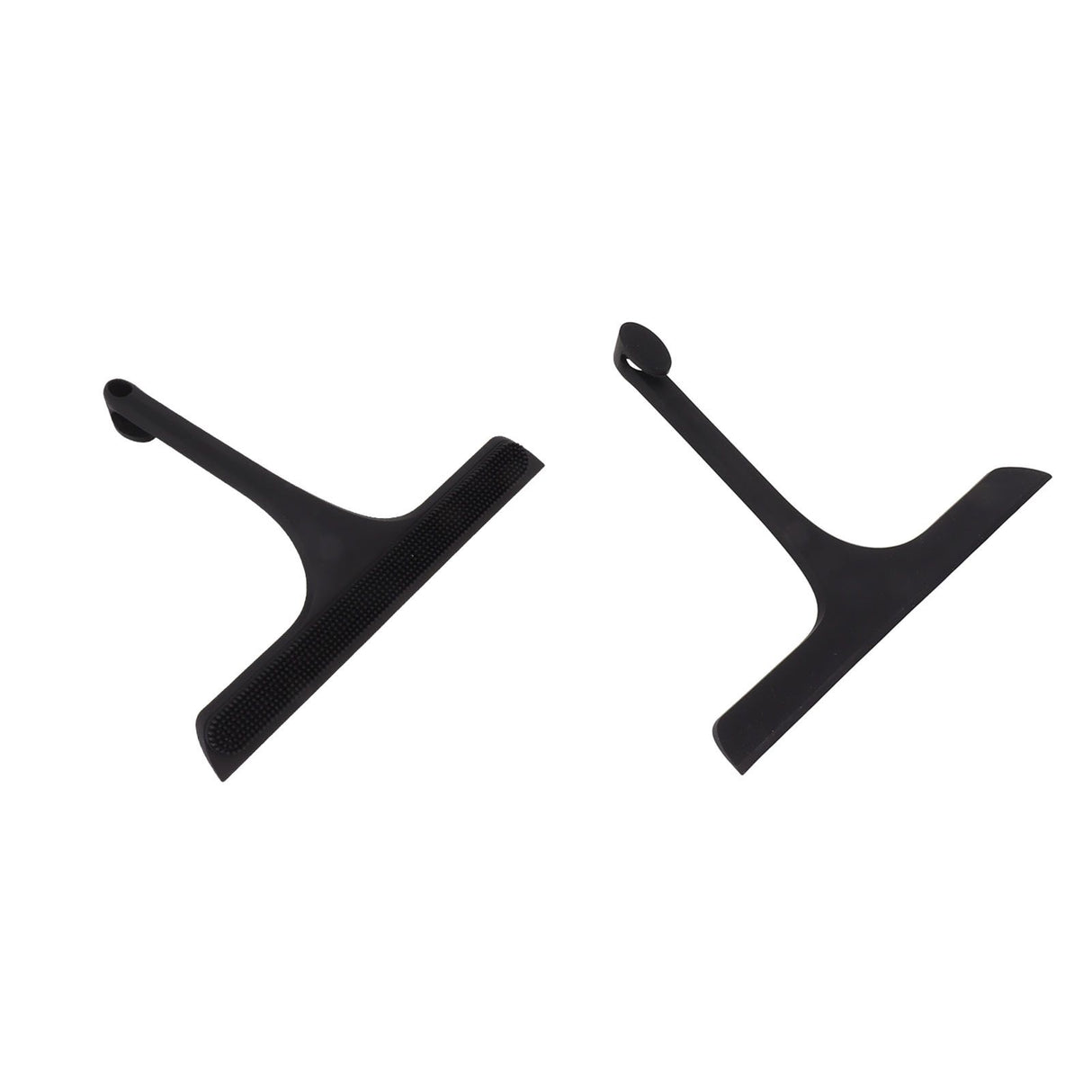 Glass Wiper with Non Slip Handle Silicone Window Cleaner Squeegee for Bathroom Windows Kitchen Mirror Black
