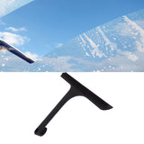 Glass Wiper with Non Slip Handle Silicone Window Cleaner Squeegee for Bathroom Windows Kitchen Mirror Black