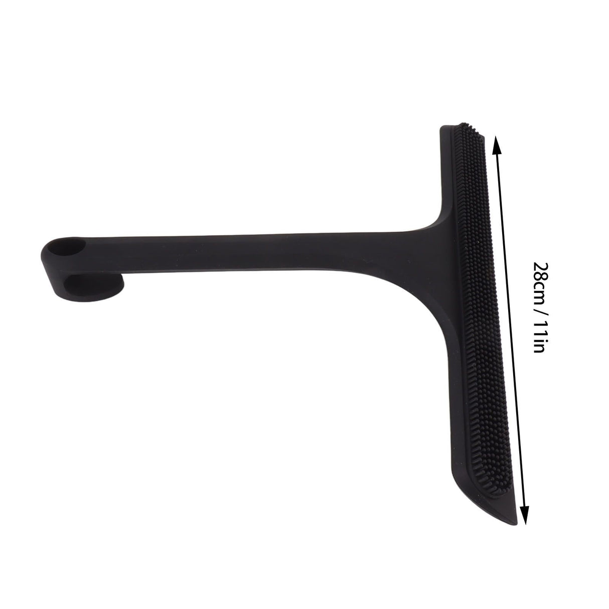 Glass Wiper with Non Slip Handle Silicone Window Cleaner Squeegee for Bathroom Windows Kitchen Mirror Black