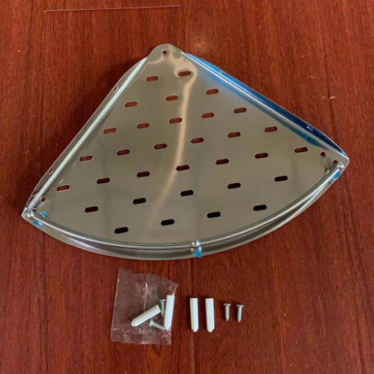 4 Pcs Corner Shower Shelf Stainless Steel Strong Load Bearing Space Saving Wall Mounted Bathroom Rack