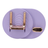 Hair Dryer Shelf Wall Mounted Space Saving Punching Free Cable Storage Blow Dryer Holder for Bathroom Purple - Front View