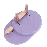 Hair Dryer Shelf Wall Mounted Space Saving Punching Free Cable Storage Blow Dryer Holder for Bathroom Purple - Side View