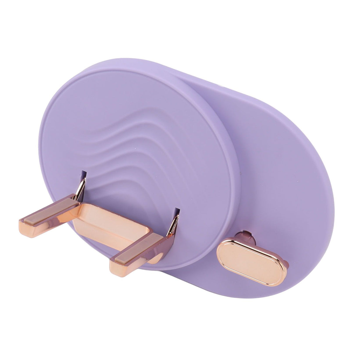 Hair Dryer Shelf Wall Mounted Space Saving Punching Free Cable Storage Blow Dryer Holder for Bathroom Purple