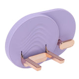Hair Dryer Shelf Wall Mounted Space Saving Punching Free Cable Storage Blow Dryer Holder for Bathroom Purple - Rear View