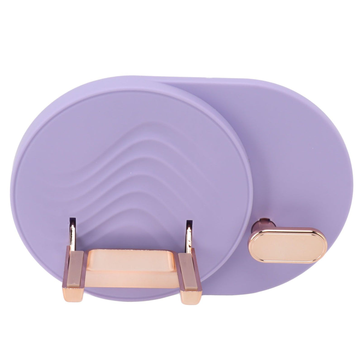 Hair Dryer Shelf Wall Mounted Space Saving Punching Free Cable Storage Blow Dryer Holder for Bathroom Purple