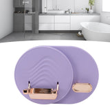 Hair Dryer Shelf Wall Mounted Space Saving Punching Free Cable Storage Blow Dryer Holder for Bathroom Purple