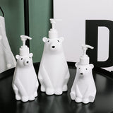 Soap Dispenser Bottle Cute Bear Shape Large Capacity Pump Dispenser Bottle for Bathroom Kitchen S (8.5x19cm/3.3x7.5in) (300ML)