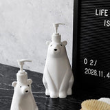 Soap Dispenser Bottle Cute Bear Shape Large Capacity Pump Dispenser Bottle for Bathroom Kitchen S (8.5x19cm/3.3x7.5in) (300ML) - Rear View