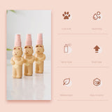 Travel Bottles Kit Cute Bear Look Delicate Easy Press Empty Spray Bottle with Waterproof Storage Bag for Business Trips 2 Press Bottle 1 Spray Bottle Free Size