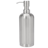 Lotion Bottle Stainless Steel Large Capacity Multi Use Pump Bottle Soap Dispenser for Kitchen Bathroom - Top-Down View