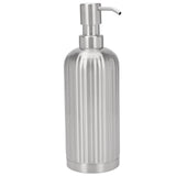 Lotion Bottle Stainless Steel Large Capacity Multi Use Pump Bottle Soap Dispenser for Kitchen Bathroom - Rear View