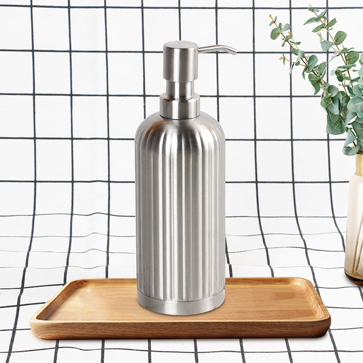 Lotion Bottle Stainless Steel Large Capacity Multi Use Pump Bottle Soap Dispenser for Kitchen Bathroom