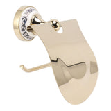 Toilet Paper Holder Gold Vintage Exquisite Stainless Steel Tissue Roll Hanger for Bathroom Kitchen - Front View