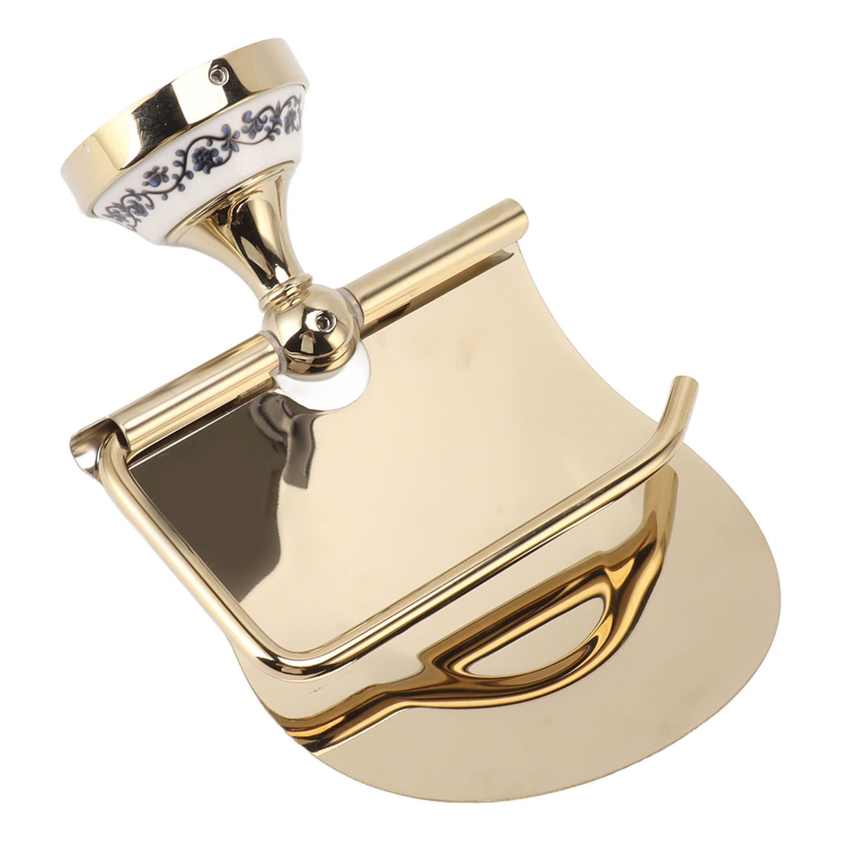 Toilet Paper Holder Gold Vintage Exquisite Stainless Steel Tissue Roll Hanger for Bathroom Kitchen