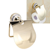Toilet Paper Holder Gold Vintage Exquisite Stainless Steel Tissue Roll Hanger for Bathroom Kitchen - Extra Image