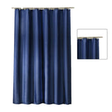 Waterproof Shower Curtain with Hooks Modern Thicken Polyester Shower Curtain for Home Hotel Bathroom Dark Blue - Front View