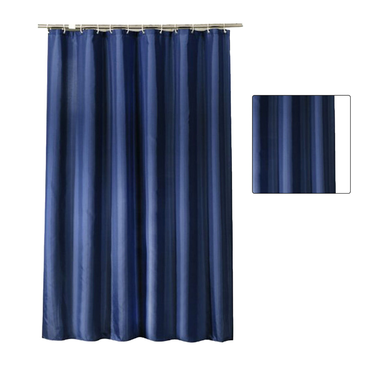 Waterproof Shower Curtain with Hooks Modern Thicken Polyester Shower Curtain for Home Hotel Bathroom Dark Blue