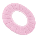 Toilet Seating Cover Warm Soft Comfortable Washable Reusable Non Slip Toilet Seating Pad Replacement Pink - Low Angle