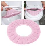Toilet Seating Cover Warm Soft Comfortable Washable Reusable Non Slip Toilet Seating Pad Replacement Pink - Extra Image