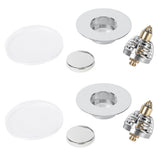 2Pcs Bathroom Sink Stopper Basin Pop Up Sink Drain Strainer Plug for Washbasin Bathroom - Low Angle