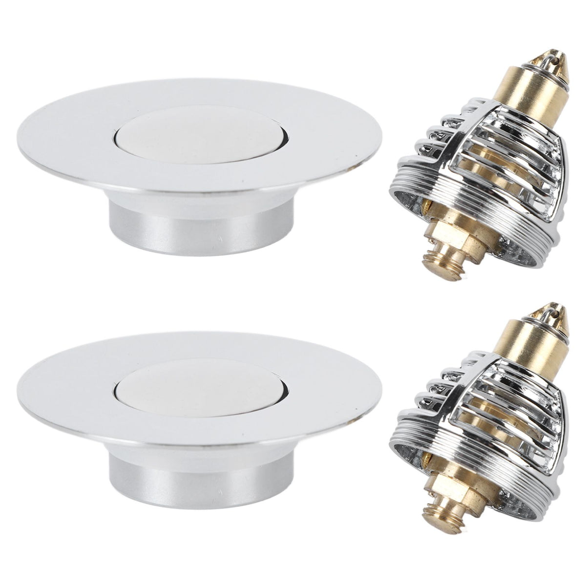 2Pcs Bathroom Sink Stopper Basin Pop Up Sink Drain Strainer Plug for Washbasin Bathroom