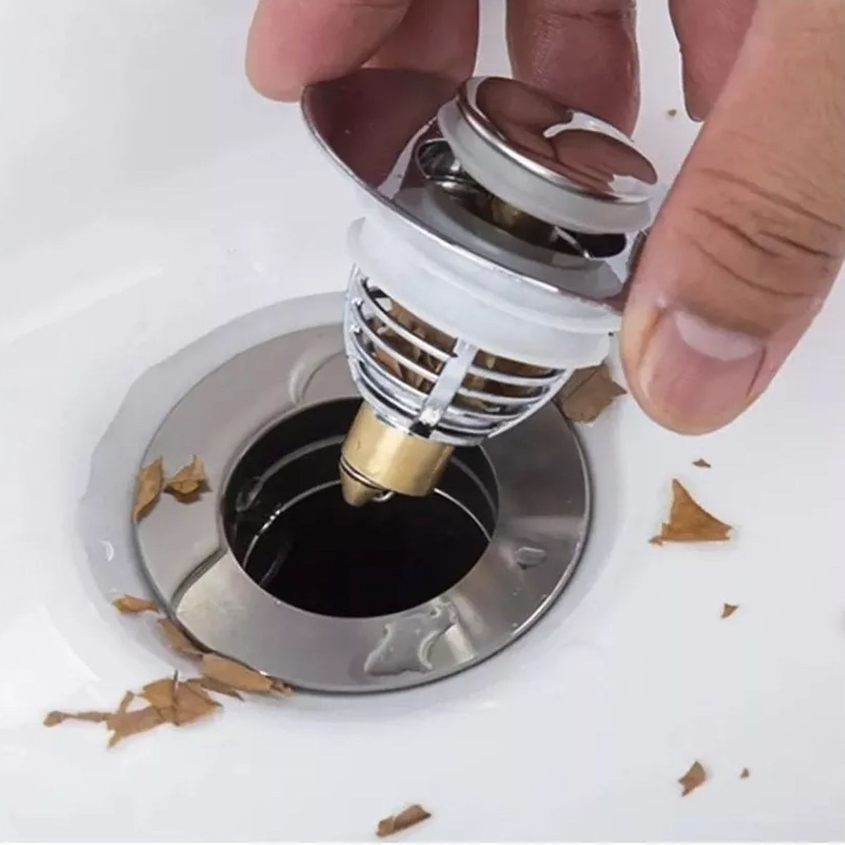 2Pcs Bathroom Sink Stopper Basin Pop Up Sink Drain Strainer Plug for Washbasin Bathroom