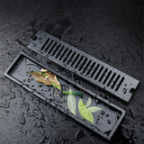 Rectangular Floor Drain 304 Stainless Steel Smooth Surface Fast Drainage Deodorant Shower Linear Drain for Home - 45-Degree Angle