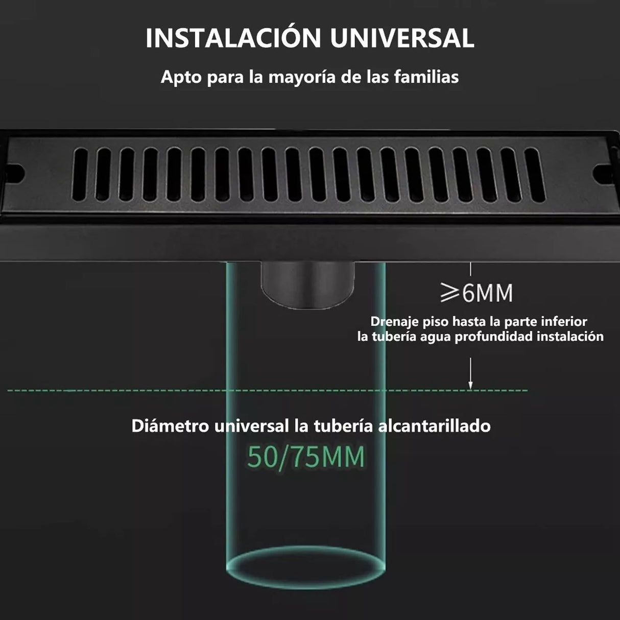 Rectangular Floor Drain 304 Stainless Steel Smooth Surface Fast Drainage Deodorant Shower Linear Drain for Home