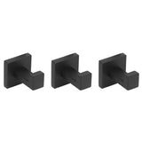 3PCS Wall Mounting Hooks with Screws Stainless Steel Clothes Hook for Hanging Coat Towel - Front View