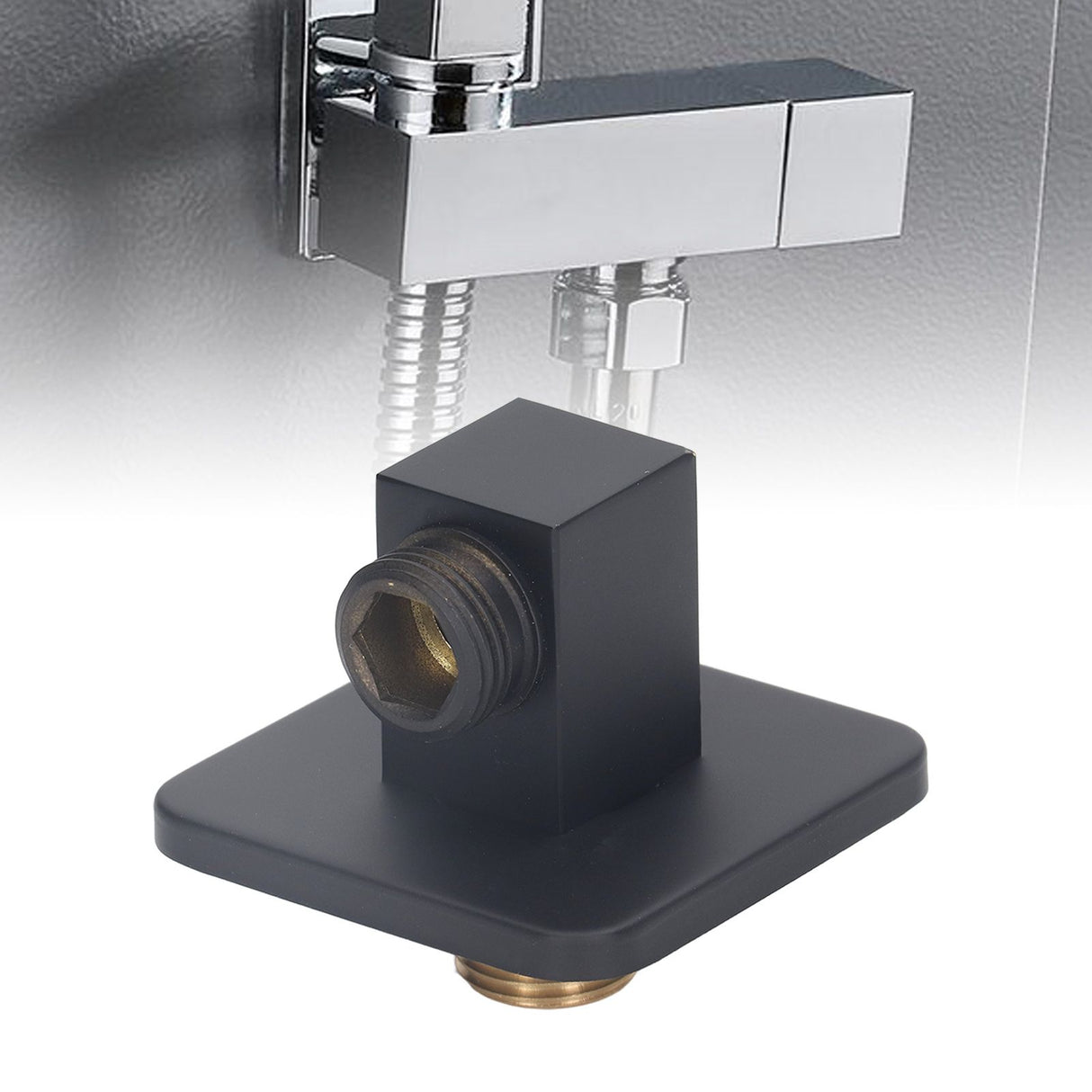 Shower Head Holder Concealed Installation Waterproof Adjustable Wall Mount Shower Bracket for Shower Head Accessories Black
