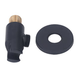 Shower Head Holder Adjustable Copper Handheld Shower Wand Holder for Bathroom Black Round