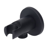 Shower Head Holder Adjustable Copper Handheld Shower Wand Holder for Bathroom Black Round