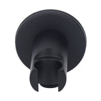 Shower Head Holder Adjustable Copper Handheld Shower Wand Holder for Bathroom Black Round