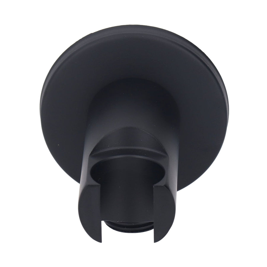 Shower Head Holder Adjustable Copper Handheld Shower Wand Holder for Bathroom Black Round
