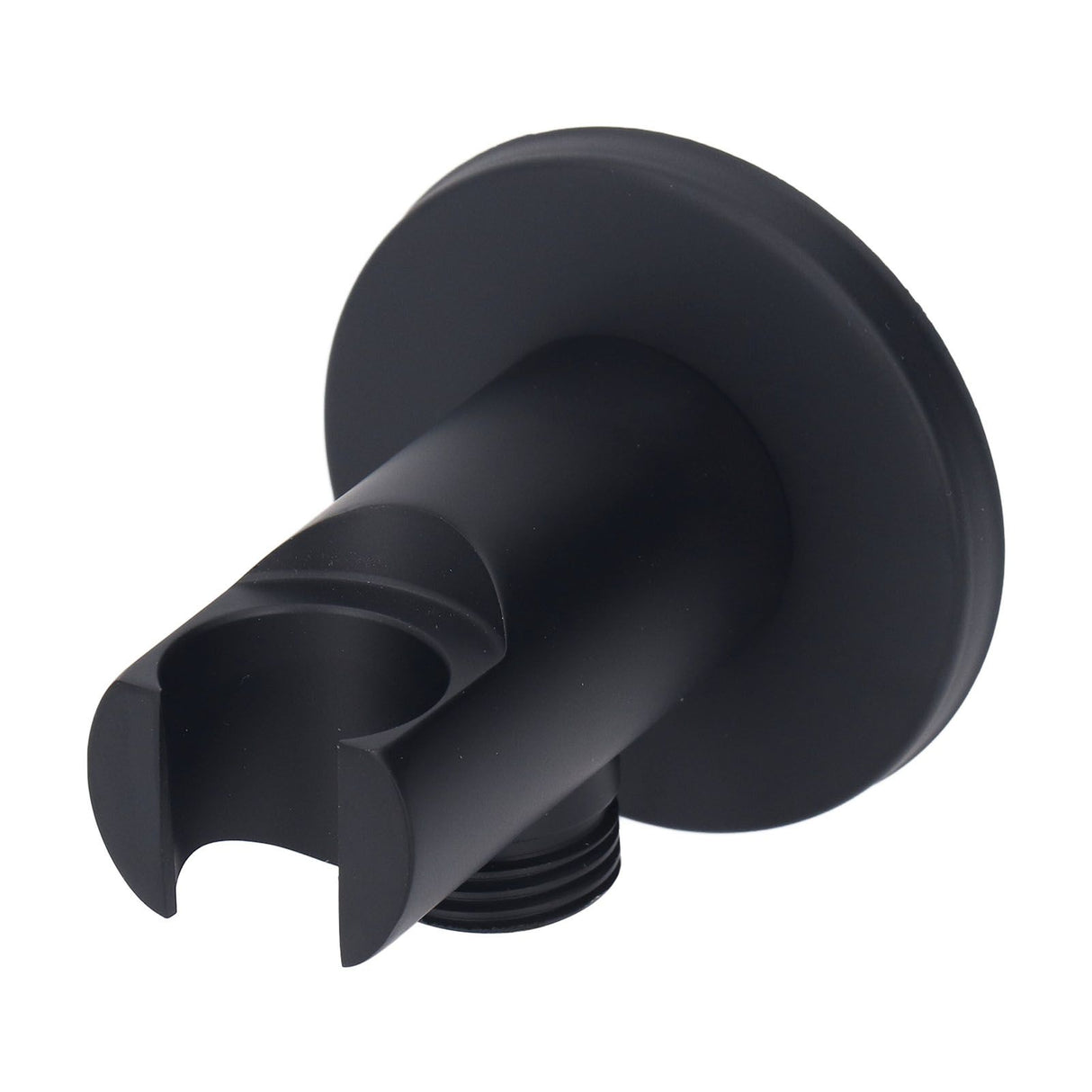 Shower Head Holder Adjustable Copper Handheld Shower Wand Holder for Bathroom Black Round