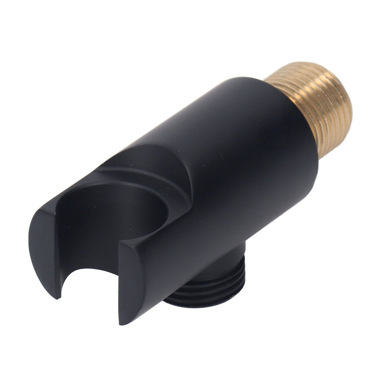 Shower Head Holder Adjustable Copper Handheld Shower Wand Holder for Bathroom Black Round