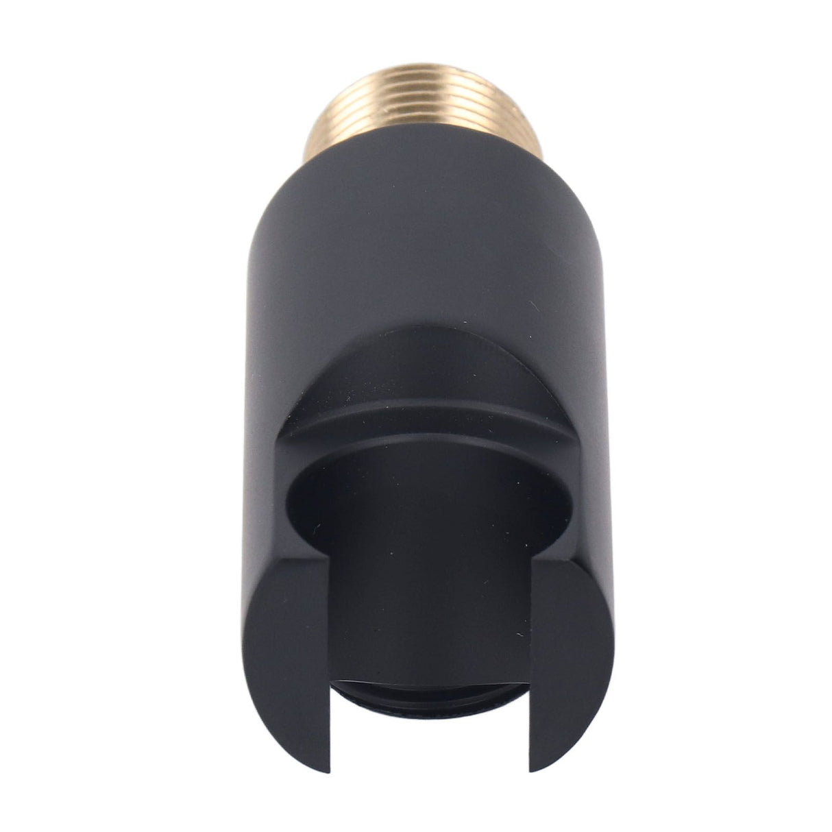 Shower Head Holder Adjustable Copper Handheld Shower Wand Holder for Bathroom Black Round