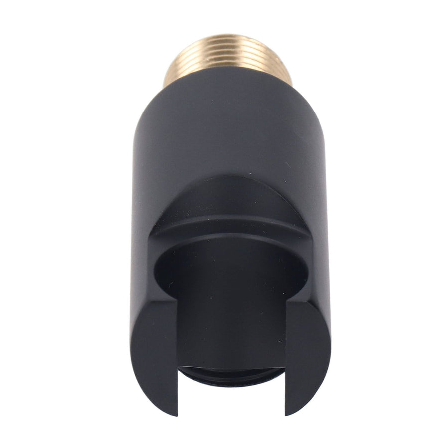 Shower Head Holder Adjustable Copper Handheld Shower Wand Holder for Bathroom Black Round
