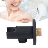 Shower Head Holder Adjustable Copper Handheld Shower Wand Holder for Bathroom Black Round