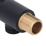 Shower Head Holder Adjustable Copper Handheld Shower Wand Holder for Bathroom Black Round