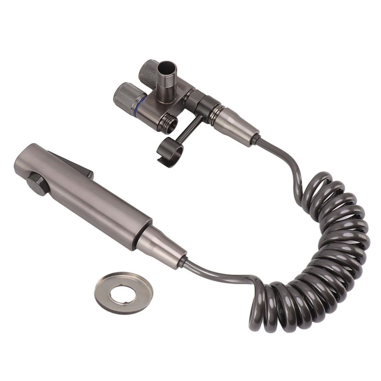 Bidet Sprayer for Toilet Handheld Bidet Attachment Toilet Sprayer Set with Hose for Feminine Wash Hygiene Grey