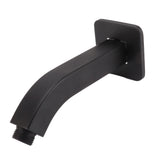 Shower Arm Extension Tube Brass Shower Head Extender Home Decoration NPT for Bathroom Black - Front View
