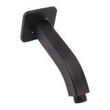 Shower Arm Extension Tube Brass Shower Head Extender Home Decoration NPT for Bathroom Black - 45-Degree Angle