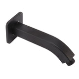 Shower Arm Extension Tube Brass Shower Head Extender Home Decoration NPT for Bathroom Black - Rear View