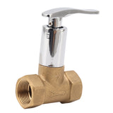 Water Stop Valve 3/4in Concealed Ceramic Brass Electroplated Water Valve for Kitchen Bathroom - Front View