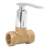 Water Stop Valve 3/4in Concealed Ceramic Brass Electroplated Water Valve for Kitchen Bathroom - Low Angle
