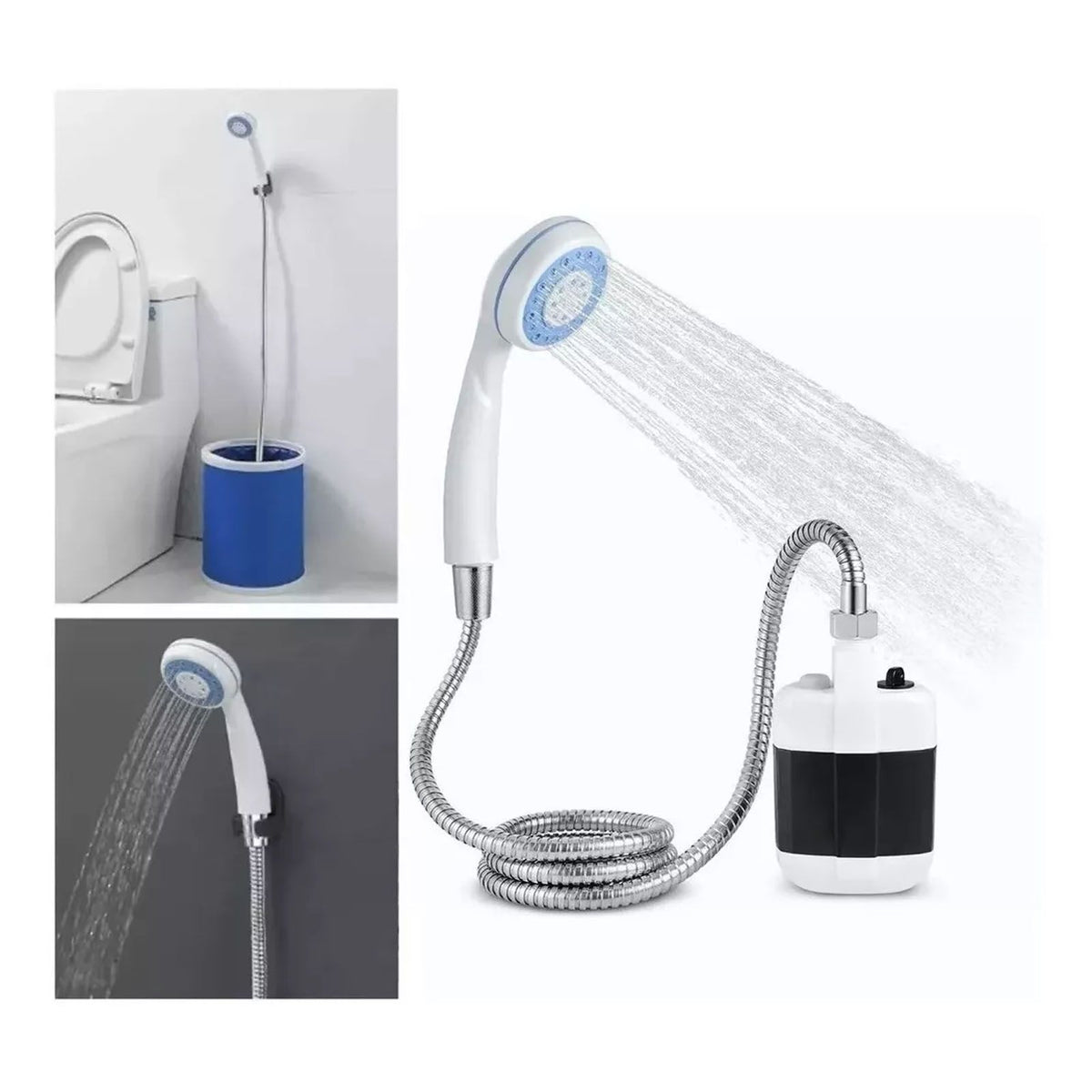 Portable Shower ABS Electric Battery Powered Camping Shower Pump for Outdoor Use