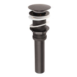 Stainless Steel Bathroom Sink Drain Rustproof Anti Clog Pop Up Drain Stopper Matte Black