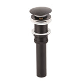 Stainless Steel Bathroom Sink Drain Rustproof Anti Clog Pop Up Drain Stopper Matte Black